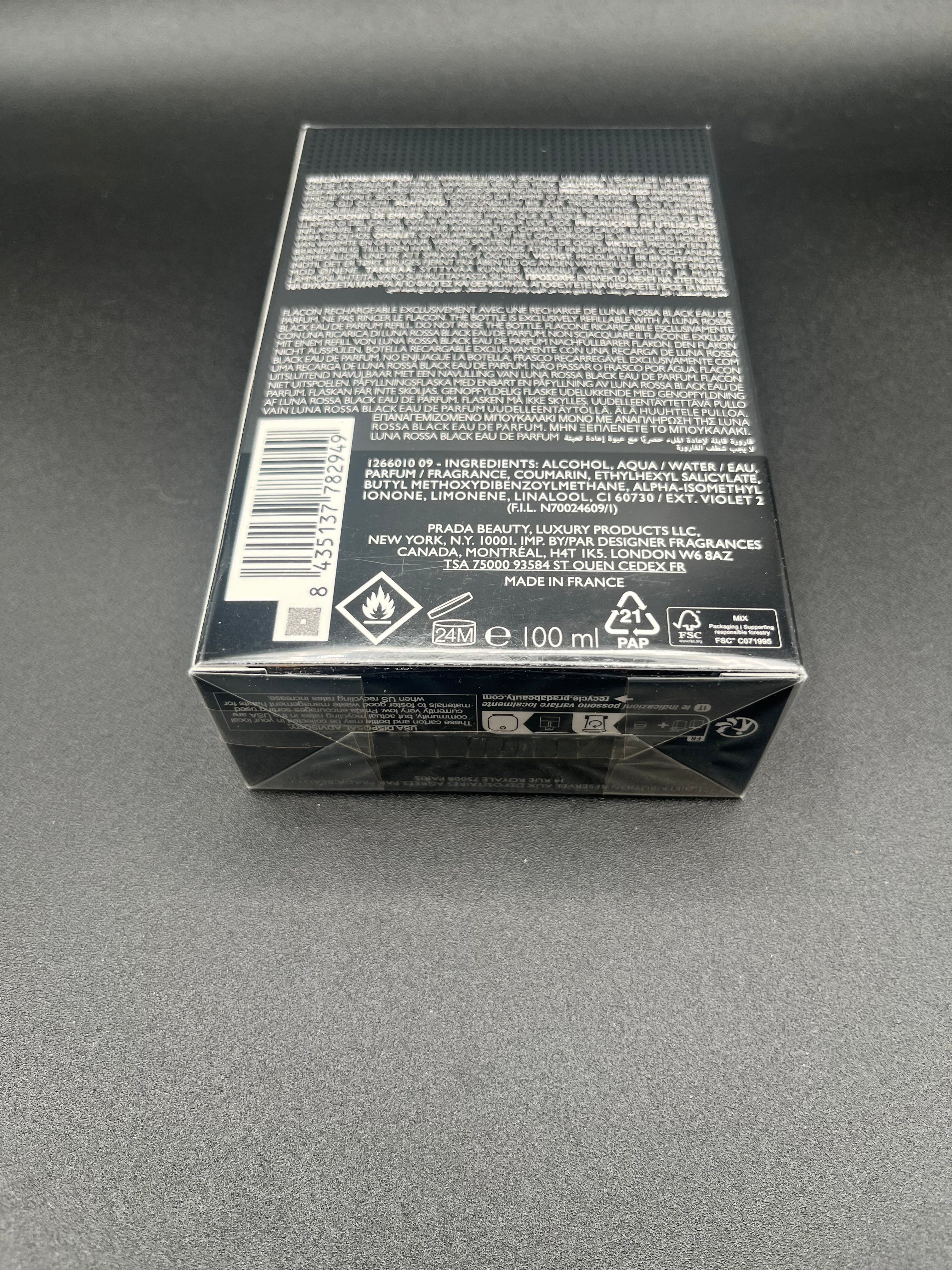 Prada Luna Rossa Black Eau de Parfum 3.3 oz